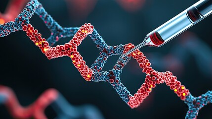 Genetic modification research laboratory scientific imagery digital environment close-up biotechnology