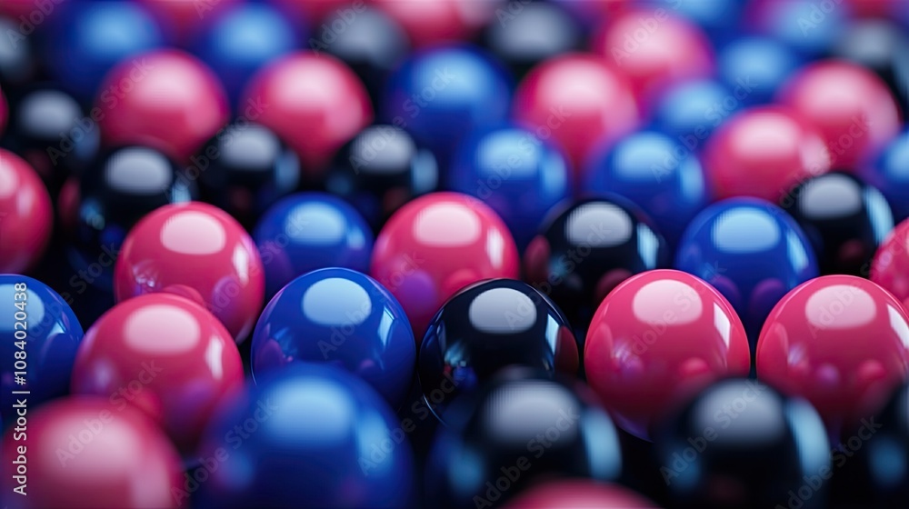 Aufkleber colorful spheres display abstract art digital environment close-up view visual concepts