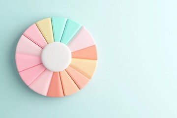 Obraz premium color wheel displaying pastel shades for design inspiration