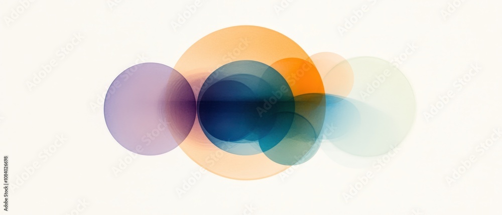 Aufkleber abstract design featuring overlapping circles in soft colors