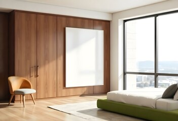 Modern Living Room Interior with Minimalist Design.