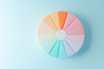 Obraz premium color wheel displaying pastel shades on a light background