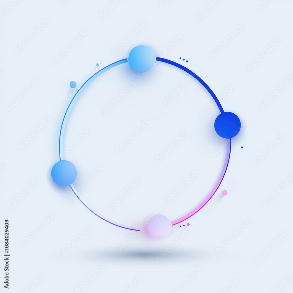 Poster abstract design featuring colorful circles and lines