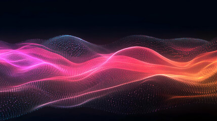 Fototapeta premium Abstract Background: Pink and Orange Wave