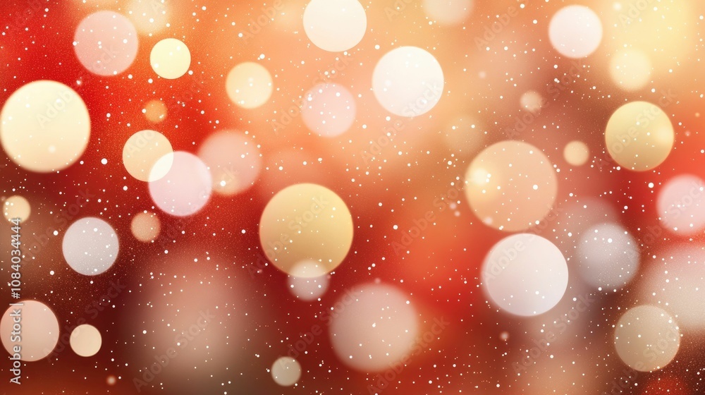Poster warm and festive abstract bokeh background with twinkling lights and glowing sparkles ideal for holi