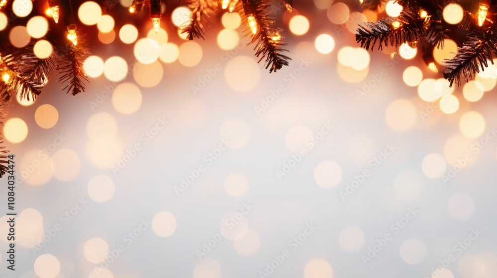 Poster warm and glowing abstract festive background with soft and subtle holiday bokeh lights elegant cozy 