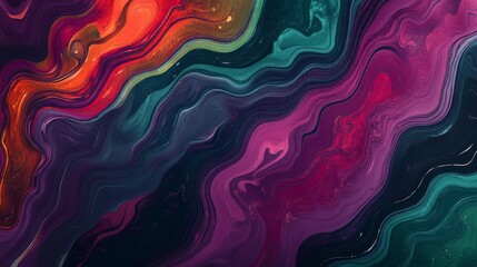 Fototapeta premium A digital abstract design that combines blue, yellow and red in soft transitions. Perfect for adding style to your tablet background