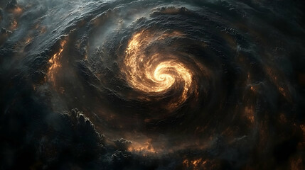 Fiery Vortex Abstract Background Illustration