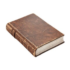Obraz premium A textured, vintage leather-bound book with a worn appearance, symbolizing history, knowledge, and timeless literature.