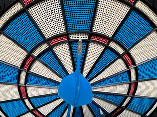 Darts game with target.