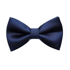 A classic blue bow tie, elegantly crafted, perfect for formal occasions and stylish attire enhancements.