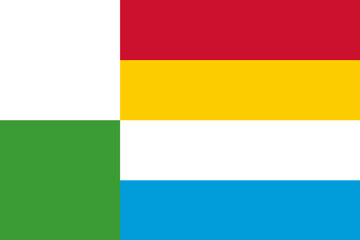 Fototapeta premium Flag of Oss Municipality (North Brabant or Noord-Brabant province, Kingdom of the Netherlands, Holland)