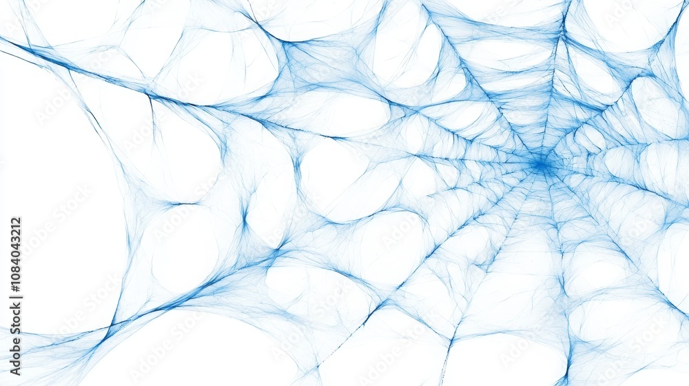 Aufkleber intricate blue web pattern abstract space digital art minimalist design close-up visual aesthetics