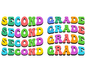 Fototapeta premium Second Grade Svg,Teaching Svg,Teacher Shirt,Teacher Quotes Svg,Kindergarten Teacher Svg,PreSchool Svg,Cut File,Silhouette,commercial use,Teacher Retro Shirt