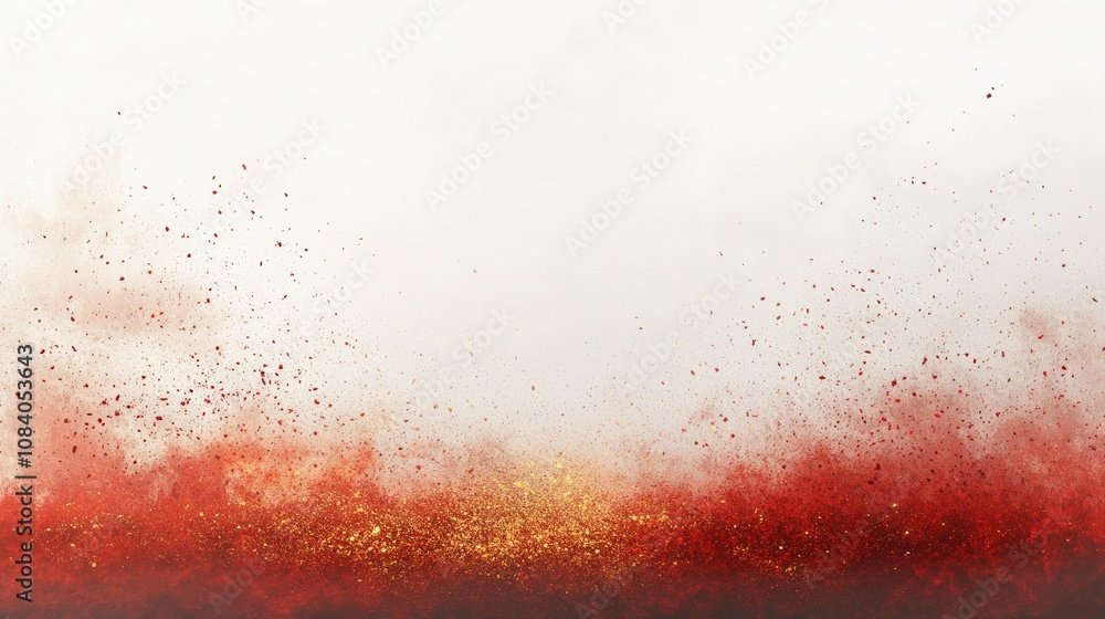 Poster abstract background featuring vibrant red and golden textures with a smooth gradient, ideal for crea