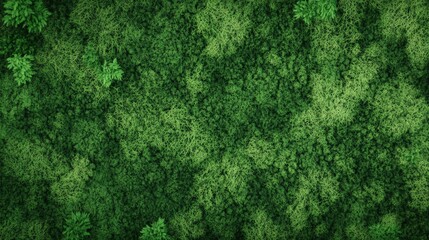 Lush Green Forest Canopy from Above Capturing the Beauty of Nature's Dense Foliage and Vibrant Vegetation in a Lively Natural Environment