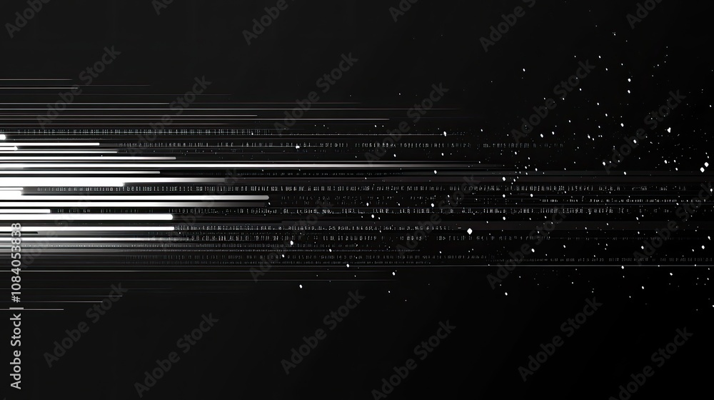 Aufkleber abstract background with dynamic light streaks and particles in dark color palette for creative and 