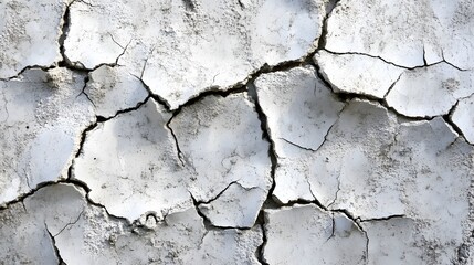 Fototapeta premium Cracked wall texture showcasing wear and age in an urban setting