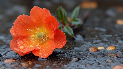 Flower bloom nature close-up raindrops vibrant beauty