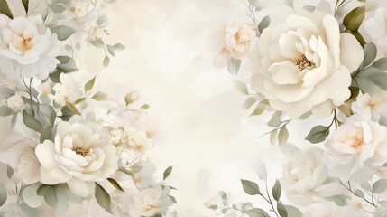 Obraz premium White Roses Watercolor Painting: Delicate Floral Art