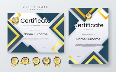 Colorful Certificate of Appreciation Design with Geometric Shapes