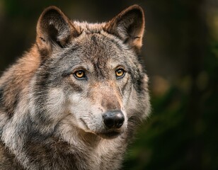 Obraz premium Grey Wolf (Canis lupus) Portrait
