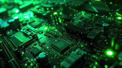 Macro shot of a curcuit board