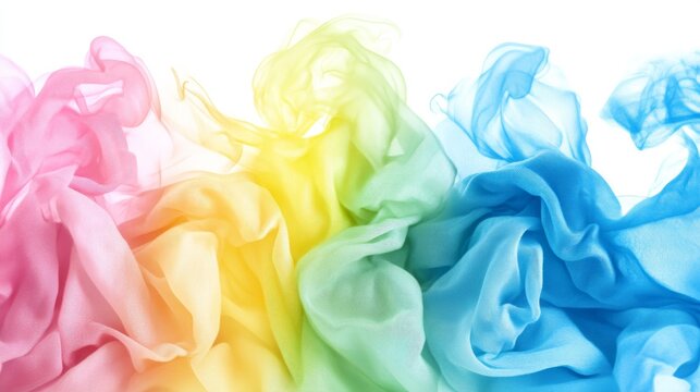 Colorful Flowing Fabric Abstract Art