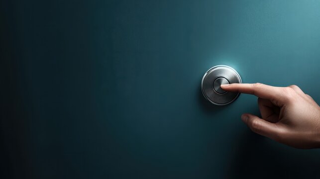 Change management concept for digital transformation or corporate organizational shift. Hand turning knob with choice between old way and new way. Forward thinking, vision and strategy.