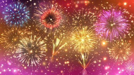 Fototapeta premium fireworks in the sky