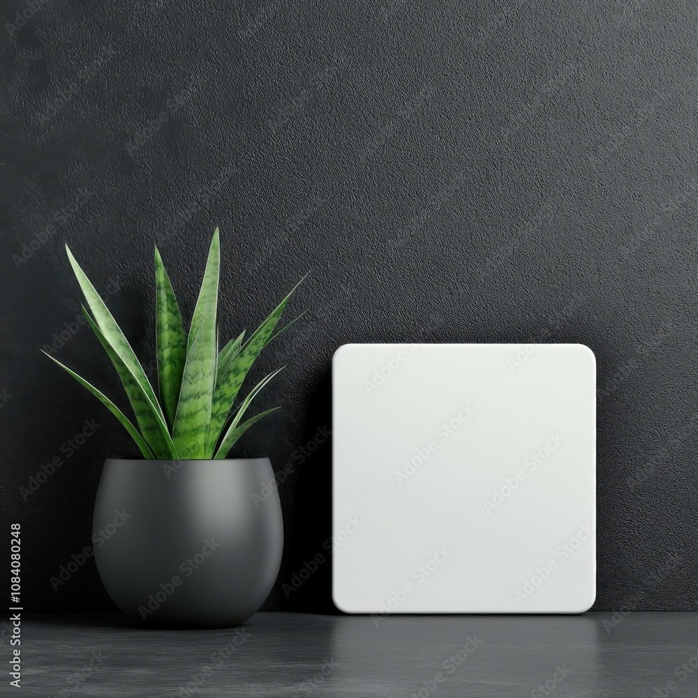 Poster Realistic mockup template with interactive elements