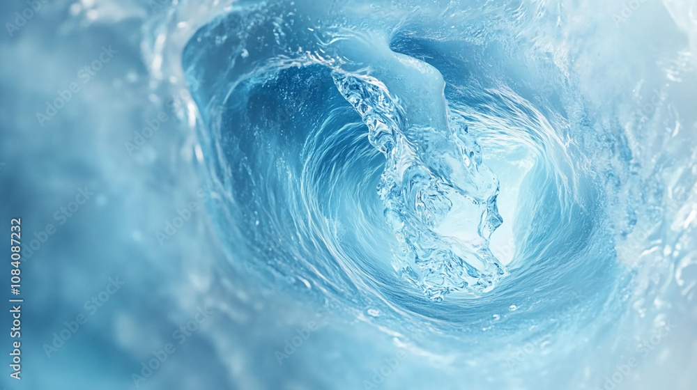 Poster A mesmerizing view into the heart of a large wave