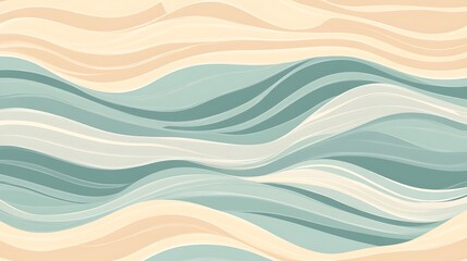 Fototapeta premium Abstract background with wavy lines in light blue
