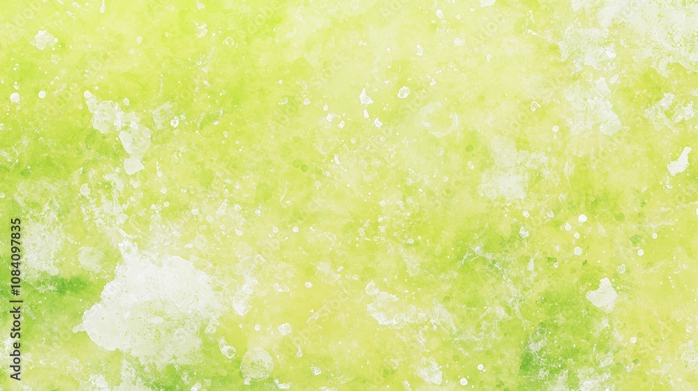 Poster light green watercolor painted background texture features white splashes and subtle variations in c