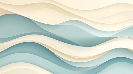 Obraz premium Abstract background with wavy lines in light blue