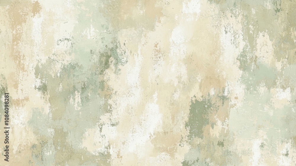 Aufkleber green and beige textured background resembling a weathered wall creates an abstract neutral backdrop