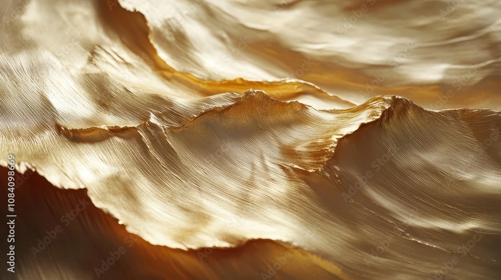 Poster abstract background of flowing beige paper with soft lighting.