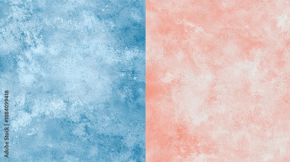 Poster this textured background features a striking contrast between blue and pink, creating a visually app