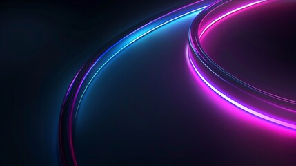 Fototapeta premium Wallpaper Abstract background with glowing neon lines forming a futuristic and vibrant design