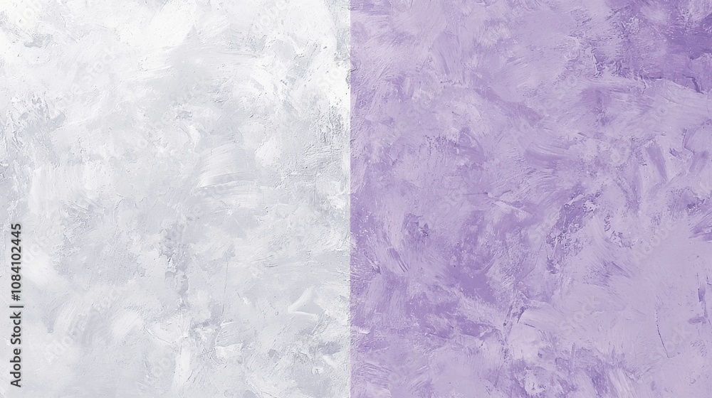 Poster decorative plaster texture splitting the background in two halves, one in light grey and the other i