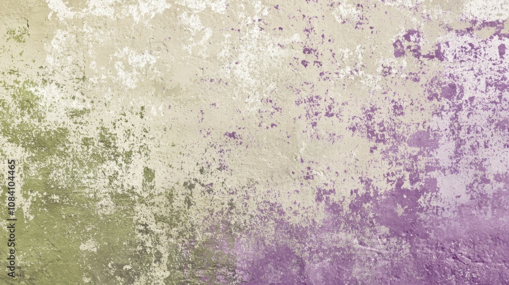 Poster multicolored weathered wall surface with peeling paint layers forming an abstract pattern, ideal for