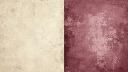 Naklejka premium Beige and burgundy halves create an elegant and sophisticated contrast, forming a textured background ideal for design projects