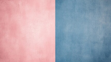 Fototapeta premium Pink and blue split background showcasing rough textured surface, perfect for design projects needing a touch of vintage or grunge aesthetics