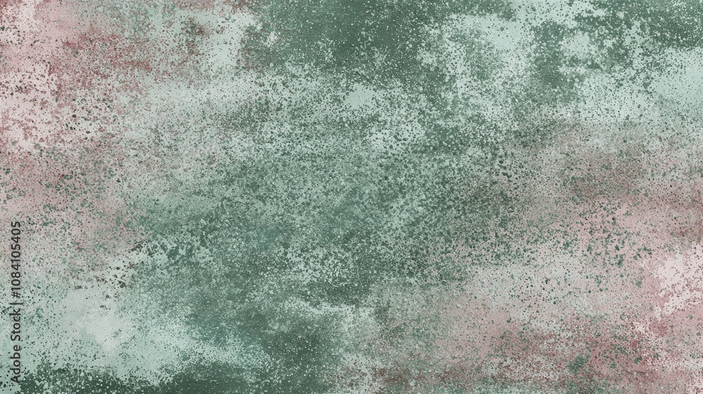 Poster green and pink hues blend seamlessly in a textured background, creating a mottled effect that adds d