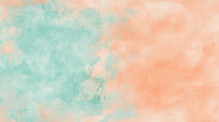 Fototapeta premium Blending soft green and peach hues create a calming, artistic background with a modern, elegant gradient. Perfect for nature-inspired projects