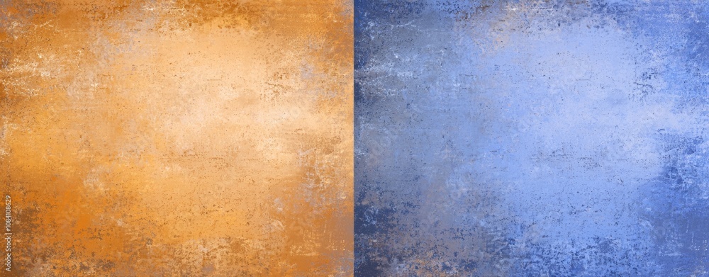 Poster vibrant orange and blue gradient backgrounds with textured effect for modern design projects. versat