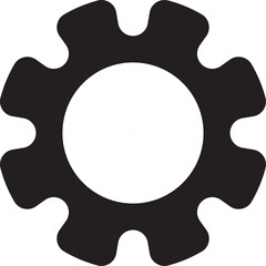 gear icon or setting icon .Gear setting icon set black gears mechanism and cog wheel isolated on transparent background. 