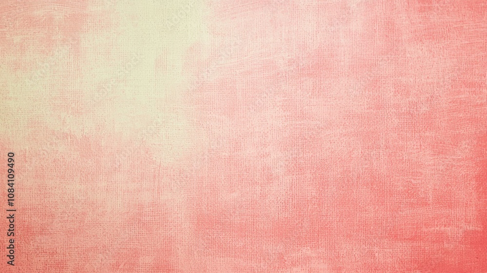 Poster Pink and yellow paint strokes blend on a textured canvas, creating a gradient effect that evokes a sense of warmth and artistic expression