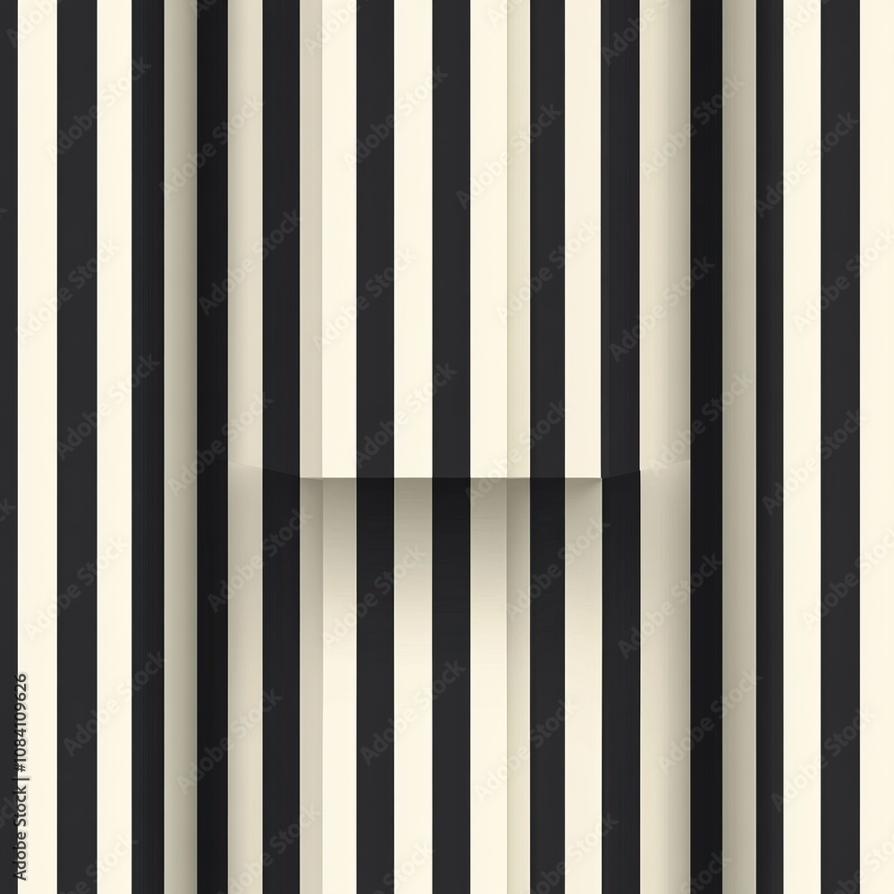 Poster abstract black and white striped background with a subtle 3d effect.