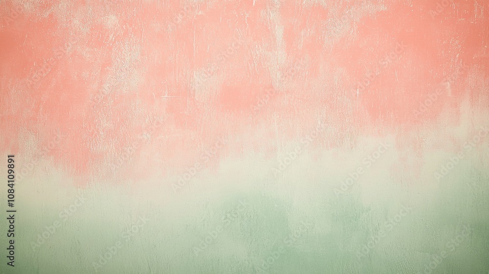 Poster soft pink and green gradient background for dreamy, romantic design projects. perfect for adding ele
